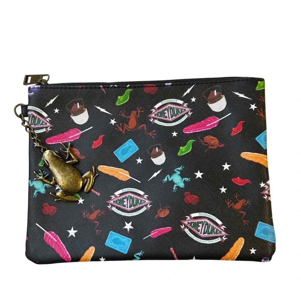 universal Studios Harry Potter Honeydukes Chocolate Frog Pouch Bag‎  Zip Clutch